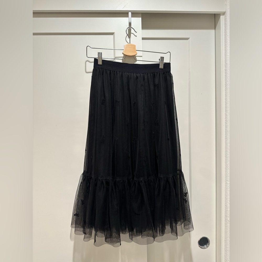 MIDI Black Skirts 3 layers